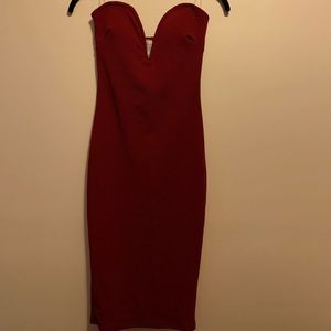 Red bodycon dress